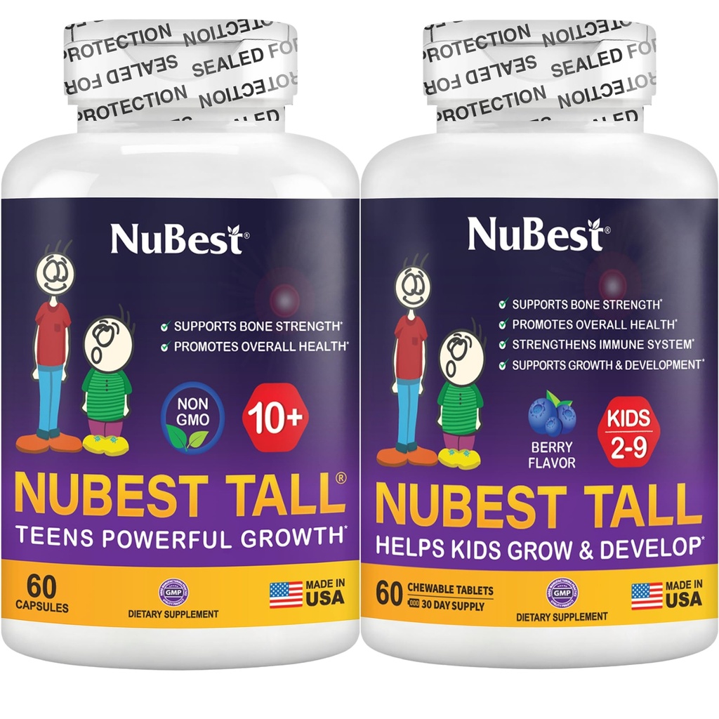 NuBest Bundle Ψηλό 10+ 60 κάψουλες Ψηλό Παιδιά 60 Μασώμενα δισκία 