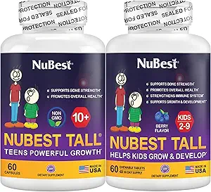 NuBest Bundle Ψηλό 10+ 60 κάψουλες Ψηλό Παιδιά 60 Μασώμενα δισκία 