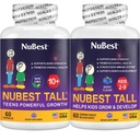 NuBest Bundle Tall 10+ 60 Capsules Tall Kids 60 Chewable Tablets | Height Growth Support for Kids & Teens | Calcium, Vitamins D3 K2, Collagen & Herbs