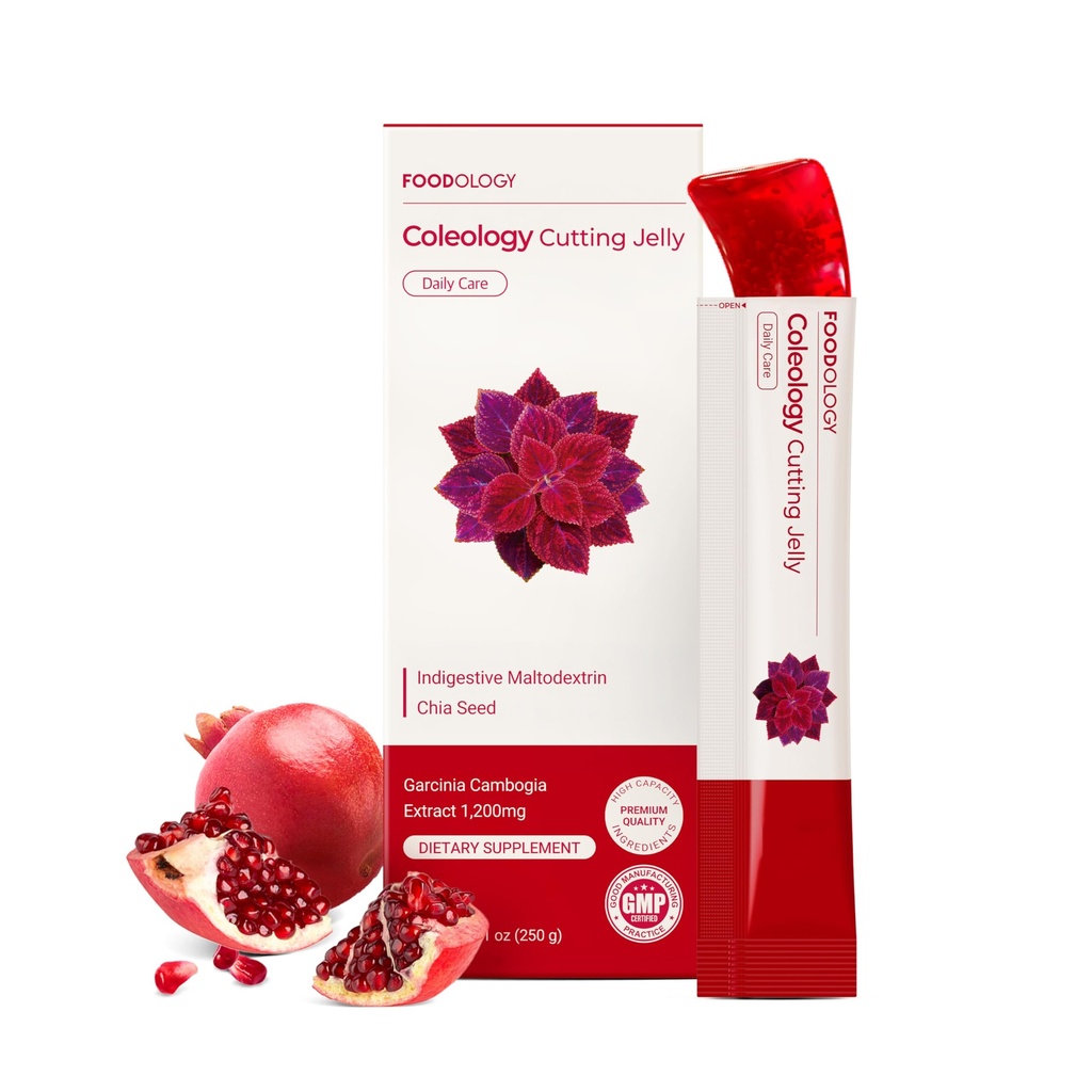 Coleology Coleology Cutting Stick Jelly (Pώμη) – Συμπλήρωμα ινών διατροφής για την υγιεινή διαχείριση βάρους, Σπόροι Chia & Garcinia Cambogia, Κορεατική ομορφιά με κολλαγόνο – 10 Sticks