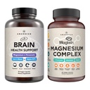 AMANDEAN Premium Brain & Magnesium Bundle: High-Absorption Magnesium L-Threonate, Glycinate & Malate, USA-Grown Organic Lion’s Mane 6:1 Extract, and Alpha-GPC. Supports cognitive health, focus & sleep