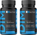 EFFECTIVE NUTRA Dim Supplement 300mg with BioPerine - Extra Strength Estrogen Blocker for Men & Women - Hormone & Metabolism Support - 4 Month Supply