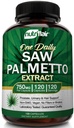 NutriFlair Saw Palmetto Extract 750mg, 120 Capsules - Natural Prostate Supplement & Berry Health Support - Helps Block DHT to Prevent Hair Loss and Helps Reduce Frequent Urination, for Women and Men