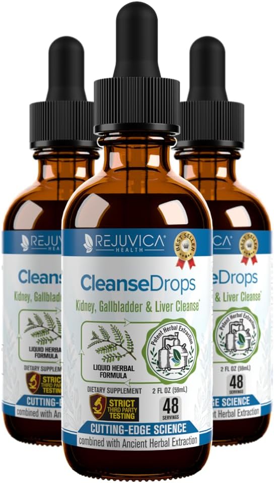 Cleanse Drops - Advanced Kidney & Gallbladder Cleanse Υποστήριξη συμπλήρωμα - Υγρή Παράδοση για Καλύτερη Απορρόφηση - Chanca Piedra Χρησιμοποιείται στο Αμαζόνιο τροπικό δάσος