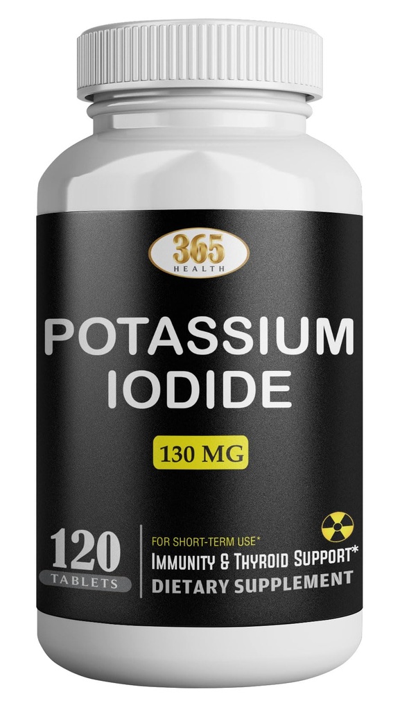 Κάλιο Ιωδιούχο130 mg - KI Δισκία - Κάλιο130 mg - ΗΠΑ Κατασκευασμένο Κάλιο Ιώδιο Χάπια YODO Naciente, Yoduro de potasio - 120 Δισκία