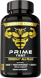 Prime Labs Tongkat Ali for Men - Plus Organic Black Maca Root and Tribulus Terrestris - Απόδοση, Ζωτικότητα, Ενέργεια - 60 Count