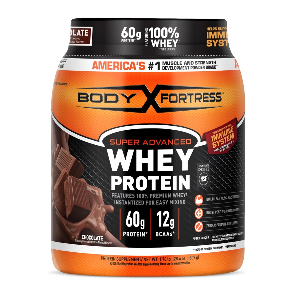 Φρούριο σώματος 100% Whey, Premium πρωτεΐνη σκόνη, σοκολάτα, 1,78lbs