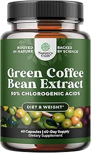 Pure Green Coffee Bean Extract - Super Energizing Green Coffee Extract με 50% χλωρογόνο οξύ για την αντιοξειδωτική καρδιά ψυχική εστίαση και μείωση μεγέθους - συμπλήρωμα φυσικής ενέργειας για ενήλικες