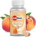 SaltStick Electrolyte FastChews - 60 Ροδάκινα Μασώμενα Ηλεκτρολυτικά Δισκία - Αλάτι Δισκία για Δρομείς, Αθλητική Διατροφή, Ηλεκτρολυτικά Μασάγια για Ενυδάτωση
