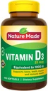 Φύση Φτιαγμένη βιταμίνη D3 25 mcg., 650 Softgels