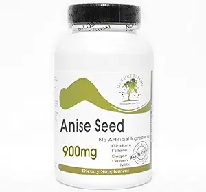Σπόροι γλυκάνισου 900mg ~ 180 Κάψουλες - Δεν Πρόσθετα ~ Συμπληρώματα φυσιογνωμίας