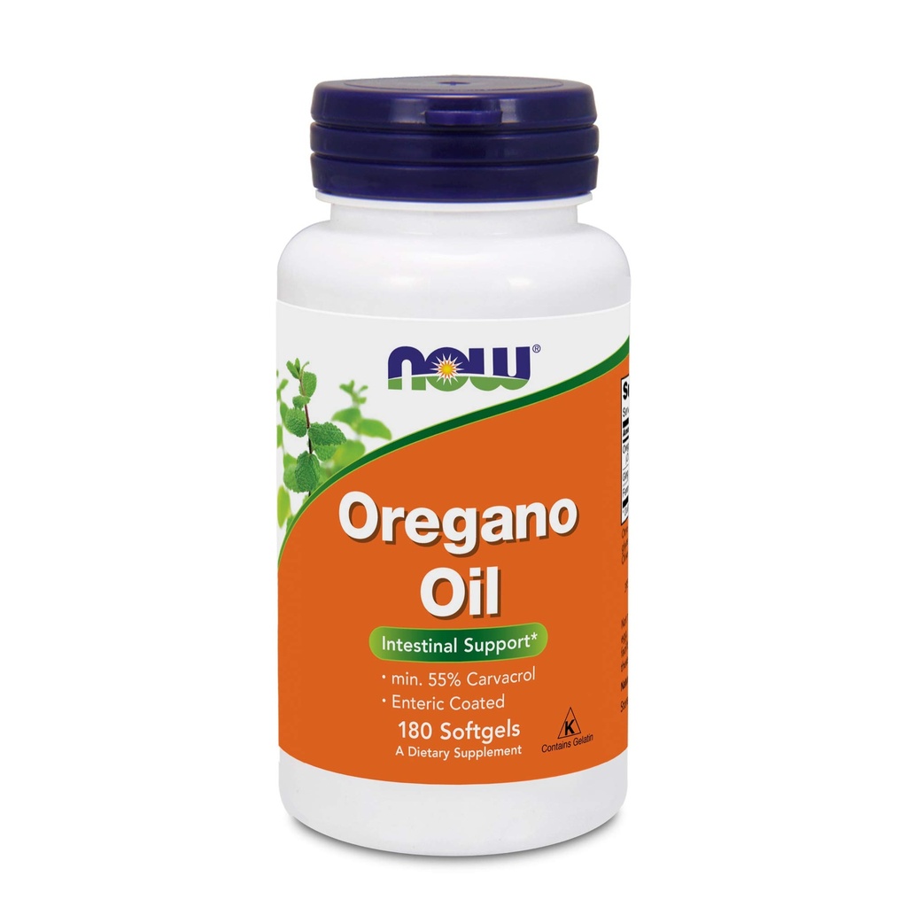 Τώρα τρόφιμα Oregano Oil (Ελάχιστο 55% Carvacrol) – 181mg, 180 Softgels – High Potency Digestive Supplement, Προάγει την Υγεία των Ούρων - Kosher - 180 Υπηρεσίες