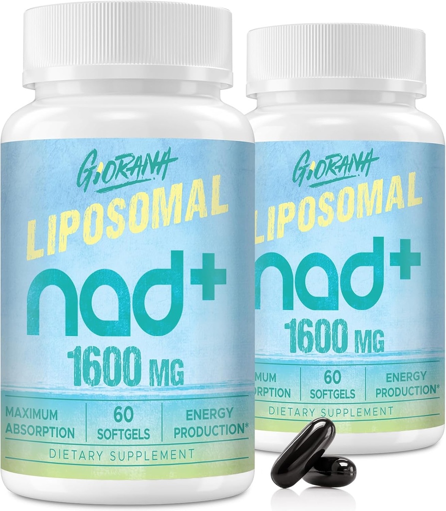 1600 MG Liposomal NAD+ Supplement, NAD+ Boosting Supplement,Superior Absorption, Vitamin B3 for Aging Defense, Longevity, Energy, Repair, Non-GMO, 120 Softgels