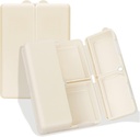 FYY Daily Pill Organizer, 7 διαμερίσματα Φορητή περίπτωση [Folding Design] Travel Pill Box για Purse Pocket να κρατήσει βιταμίνες, Cod λάδι ήπατος, συμπληρώματα και φαρμακευτική αγωγή-λευκό