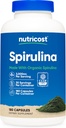 Nutricost Spirulina 3.000mg, 180 κάψουλες για 30 υπηρεσίες - CCOF Certified Made with Organic Spirulina, Gluten Free, Vegetarian