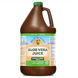 Lily of the Desert Vera Juice - Whole Leaf Filtered Aloe Vera Drink, Non-GMO Aloe Juice with Natural Vitamins, Digestive Enzymes for Gut Health, Stomach Relief, Wellness, Glowing Skin, 128 Fl Oz