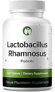 Lactobacillus Rhamnosus Probiotic Supplement 240 Δισκία 3 Δισεκατομμύρια CFU Προβιοτικά για Άνδρες & Γυναίκες Υποστηρίζει την Εντερική Επιπεφυκίτιδα & Υγεία των Ούρων (240, Lactobacillus Rhamnosus)