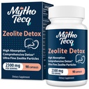 2300 MG Zeolite Detox Κάψουλες - Ενεργοποιημένος άργιλος καρβουνιού & Μπεντονίτη, Πολύ Απορροφήσιμος Πλήρης Σώμα, Ήπαρ & Gut Cleanse, Zeolite Clinoptilite(90 Κάψουλες)