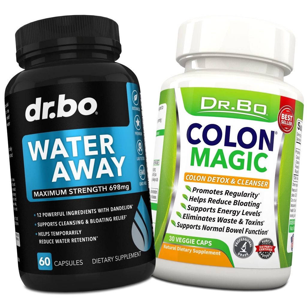 Water Pills Diuretics for Water Retention - Colon Cleanse Detox for Intestinal Cleansing - Away Pills Herbal Diuretic Supplements - Daily Constipation Relief Supplement Gut, Belly, Stomach Flush