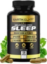 Earth Elixir 4-in-1 Sleep Aid (120 Caps) w/Apigenin 50mg, Μαγνήσιο Γλυκινικό 200mg, L Theanine 200mg & Βαλεριάνα Root for Sleep Aid 300mg 