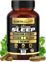 Earth Elixir 4-in-1 Sleep Aid (120 Caps) w/Apigenin 50mg, Μαγνήσιο Γλυκινικό 200mg, L Theanine 200mg & Βαλεριάνα Root for Sleep Aid 300mg 