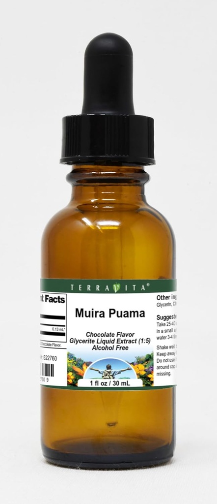 Muira Puama Υγρό εκχύλισμα γλυκερίτη (1:5) - Σοκολάτα Γεύση (1 oz, ZIN: 522760)