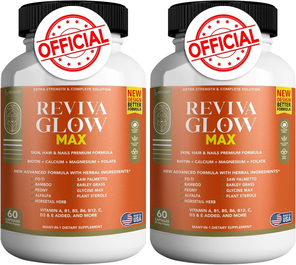 Reviva Glow Max - Hair, Skin & Nails συμπλήρωμα υποστήριξης 