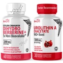Nature's Fusions Nutri Dihydroberberine (60 Capsules) & Urolithin A Diacetate 500mg Energy Booster Supplement
