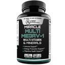 MEGAV-1 Multi-Vitamin, Superfood & Minerals - Καθημερινή πολυβιταμίνη με προβιοτικά, Digestive Enzyme, Mushroom Complex για την Υγεία της Καρδιάς, την Ανοσολογική Υποστήριξη, την Ενέργεια & τη Σταμίνα - 90 Tablets