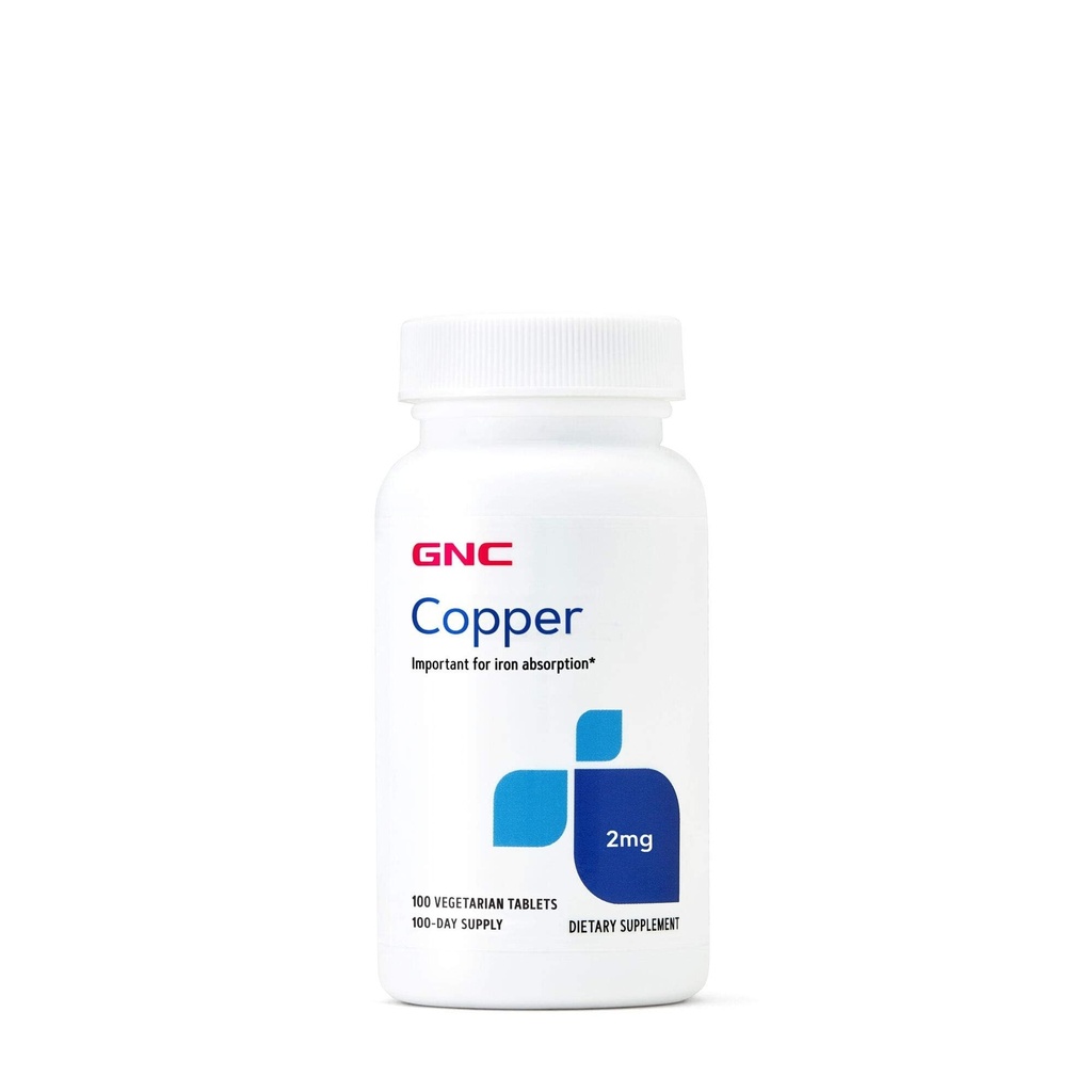 GNC χαλκού 2mg, σημαντικό για την απορρόφηση σιδήρου, 100 μέτρα
