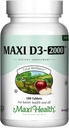 Maxi Health Kosher Vitamin D3 2000IU - Εξαιρετικά απορροφήσιμα συμπληρώματα βιταμίνης D για την υγιή ανοσοαπόκριση, την απορρόφηση ασβεστίου, τα δόντια & την υγεία των οστών - D3 Vitamin 2000 IU - 180 δισκία