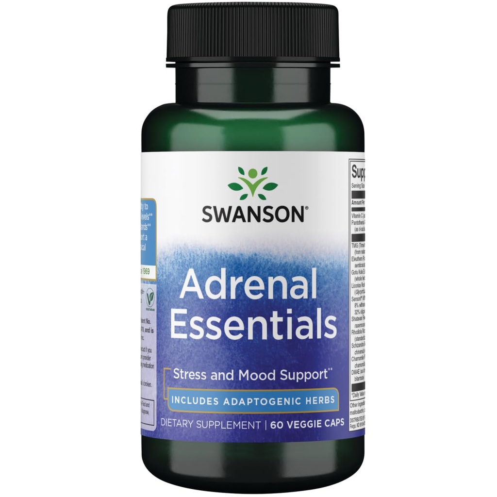 Swanson Adrenal Essentials 60 Veg Κάψουλες