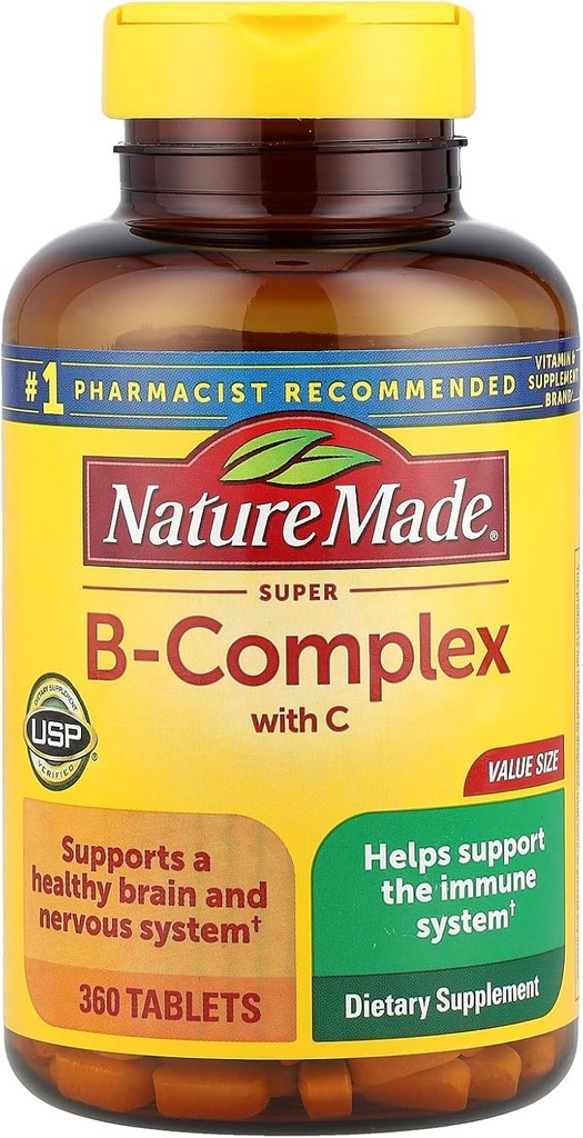 Nature Made Super B Complex Tablets, Μέγεθος Αξίας, 360 Count