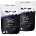 Terrasoul Superfoods Organic Acai Berry Powder, 4 Oz (Pack of 2), Freeze-Dried for Freshness, Omega Fats Boost for Smoothie Bowls, and Antioxidant-Packed Superfoods Συνταγές