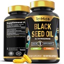 Συμπλήρωμα Black Seed Oil Capsules - 4in1 Formula - Συνδυάστε με Βιταμίνη C, Βιταμίνη Ε - Digestive Health, Immune Support - Πλούσιο σε Nutrient - 150 κάψουλες Softgel
