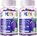 Pets Purest Glucosamine Chondroitin Gummies with MSM & Elderberry Extra Strength - Joint Support, Antioxidant Immune Support Supplement for Adults, Men & Women.(2 Pack) Blueberry