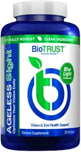 BioTRUST Ageless Sight, Blue Light Protection, προάγει την άριστη υγεία των ματιών, την οπτική απόδοση και την υγεία του εγκεφάλου, υποστήριξη για το ψηφιακό στρες ματιών, μη GMO, χωρίς γλουτένη, 30 μαλακά τζελ