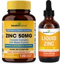 SANDHUHERBALS Ψευδάργυρος 50mg κάψουλες Δέσιμο με σταγόνες υγρού ψευδαργύρου 