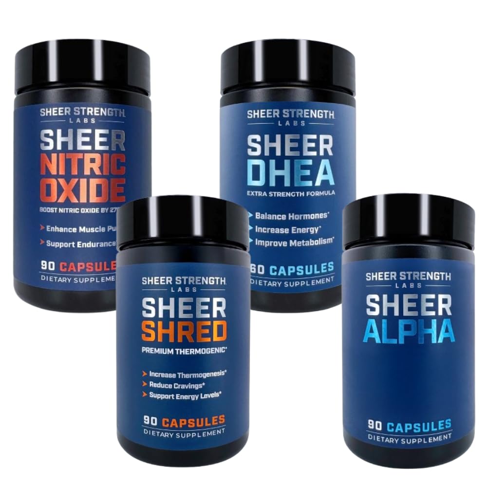 Καθαρή Στοίβα Ultimate - DHEA συμπλήρωμα για τους άνδρες DHEA 100mg & συμπλήρωμα οξειδίου του αζώτου & Sheer Shred & Sheer Alpha