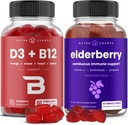 NutraChamps Βιταμίνη Β12 Gummies and Elderberry Gummies Bundle