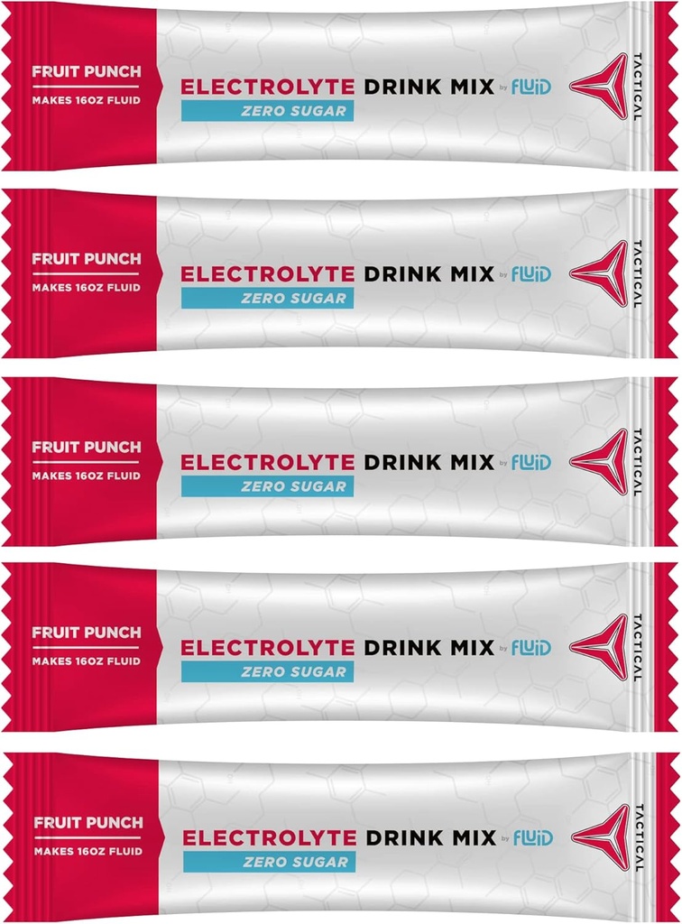 Υγρά Tactical - Zero Sugar, Keto Electrolyte Powder, Hydration Packets, Made in USA (Fruit Punch, 25 Count)