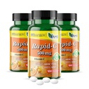 America Medic & Science Rapid-C 500mg συμπλήρωμα βιταμίνης C (3 Pack of 100 Tablets) Ενεργειακός ενισχυτής, Καθημερινή υποστήριξη ανοσοποιητικού συστήματος, Αντιοξειδωτικό 