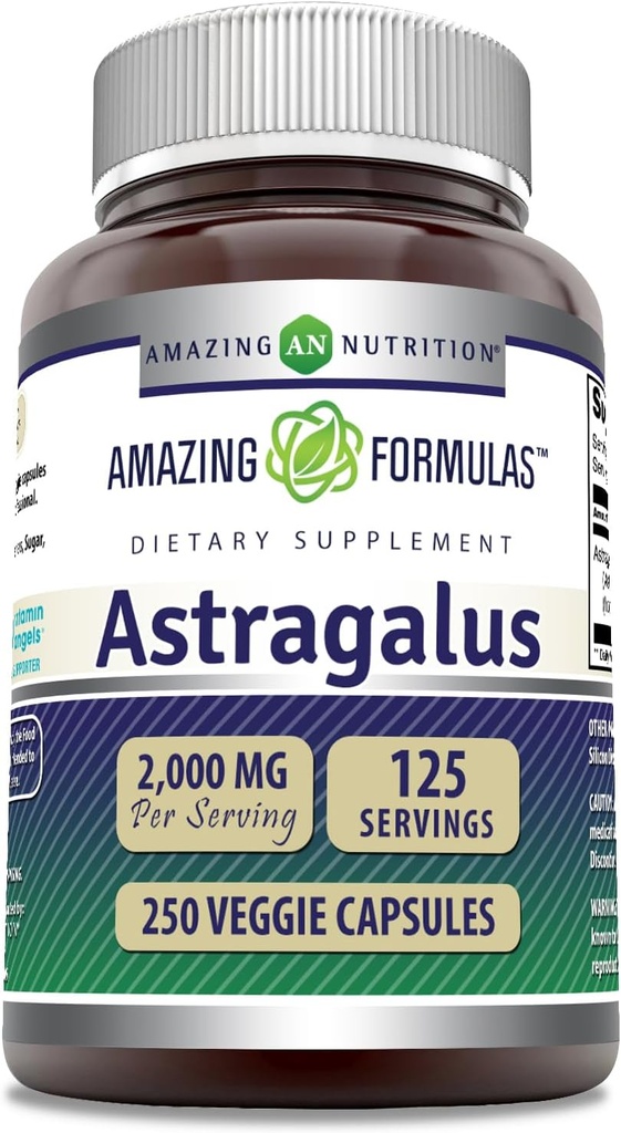Amazing Formulas Astragalus 2000 mg Per Serving Capsals Supplement 