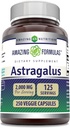 Amazing Formulas Astragalus 2000 mg Per Serving Capsules Supplement | Made from Pure Astragalus Membranaceus Plant Root Extract | Non-GMO | Gluten Free (250 Count)