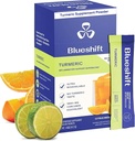 Blueshift Turmeric Citrus Medley - Turmeric Powder Packets για το νερό, Turmeric Curcumin Supplement, No Sugar Drink Mix for Natural Recovery Support - Citrus Flavor, Powder Sticks (10 Pack)