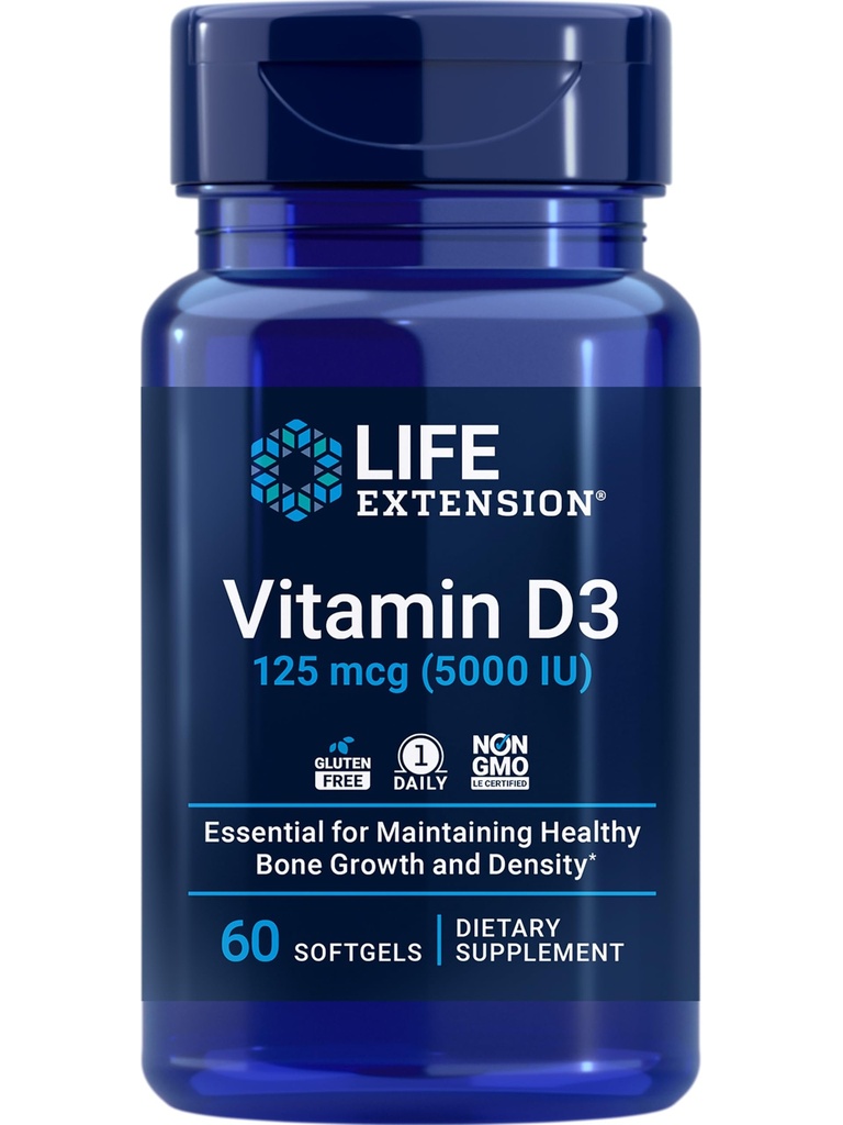 Life Extension 268mg Super Vitamin E & 5000IU Vitamin D3 - Heart, Brain & Immune Support