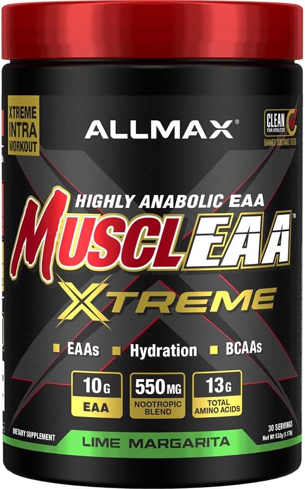 ALLMAX MUSCLEAA Xtreme, Lime Margarita - 532 g σκόνη - παρέχει EAAs, BCAAs & ενυδάτωση - Μέχρι 30...