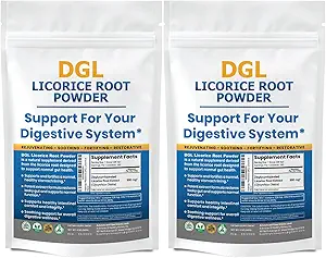 Συμπλήρωμα DGL Licorice: Υποστηρίζει Digestive Υγεία, υποστήριξη Gut Lining, DGL σκόνη για την ευεξία, σκόνη Root Extract Licorice, 140 εξυπηρετούν (2-Pack)