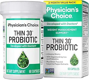 Probiotics για τη Διαχείριση Βάρους και την Ανέπνευση - 6 Probiotic Strains - Prebiotics - Βασικό συστατικό Καγιέν - Υποστηρίζει Υγεία των Ούρων - Διαχείριση Βάρος για γυναίκες & άνδρες - Πράσινο Τσάι - 60 CT