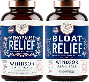 WINDSOR BOTANICALS Συμπληρώματα εμμηνόπαυσης και Bloat Relief Probiotic - Γυναικείο δέμα Helath